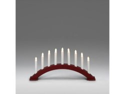 Elljusstake 9 ljus 49x26cm tr rd