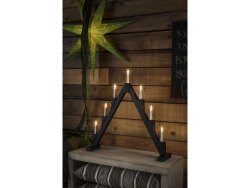 Elljusstake 7 ljus vikbar 56x56 tr svar