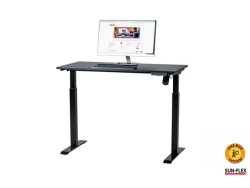 Bord hj/snk SUN-FLEX 120x60cm svart