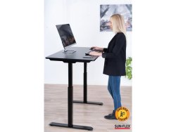 Bord hj/snk SUN-FLEX 120x60cm svart