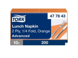 Servett TORK Lunch 2-lag 200/fp orange