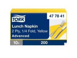Servett TORK Lunch 2-lag 200/fp gul