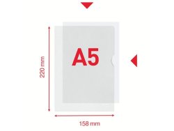 Aktmapp ESSELTE A5 0,115 klar 100/FP