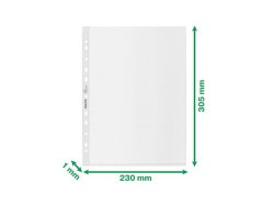Plastficka A4 recycled klar 0,09mm 100st/fp