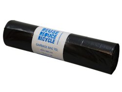 Plastsck POLYBLUE 70L 40my svart 25/rl