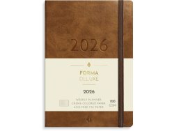 Liten Veckokal. Forma Deluxe 2026 brun