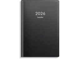 Kalender Leader 2026 plast svart