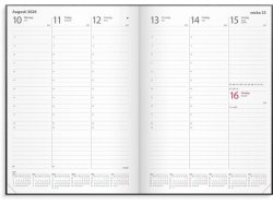 Kalender Weekly A5 2026 konstl inb svart