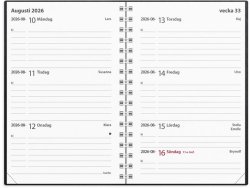 Kalender Leader 2026 konstl spiral svart