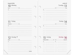 Mini Systemkalender 2026 skinn svart