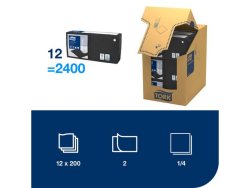 Servett TORK Cocktail svart 2-lag 200/fp