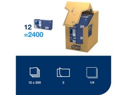 Servett TORK Cocktail bl 2-lag 200/fp