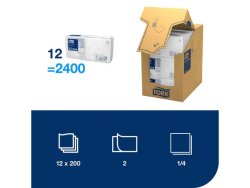 Servett TORK Cocktail vit 2-lag 200/fp