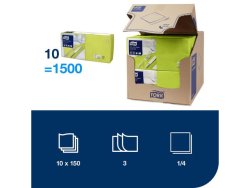 Servett TORK Lunch 3-lags lime 150/fp