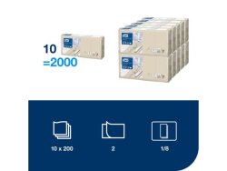 Servett TORK Lunch natur 2-lag 200/fp