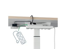 Bord LEITZ electrisk hj-snk vit