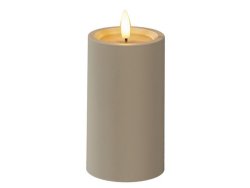 Blockljus KONSTSMIDE LEDtimer beige 12cm