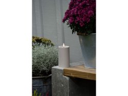Blockljus KONSTSMIDE LEDtimer beige 12cm