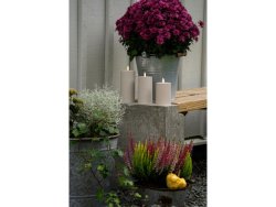 Blockljus KONSTSMIDE LEDtimer beige 12cm