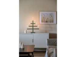Elljusstake 7 ljus 48x61cm tr grn