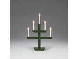 Elljusstake 5 ljus 35x48cm tr grn