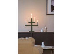 Elljusstake 5 ljus 35x48cm tr grn