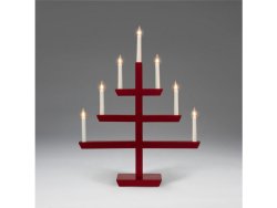 Elljusstake 7 ljus 48x61cm tr rd
