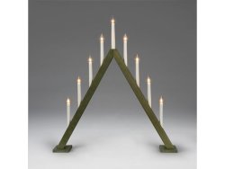 Elljusstake 9 ljus 60x65cm tr grn