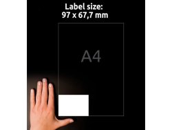 Etikett AVERY 97x67,7mm 800st/fp