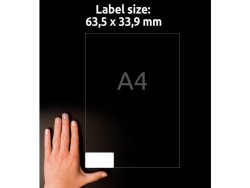 Etikett AVERY FREEZER 63.5x33.9 600/FP