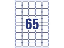 Etikett AVERY 38,1x21,2mm transparent 1625st/fp