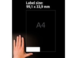 Etikett QuickPEEL 99,1x33,9mm 1600/fp