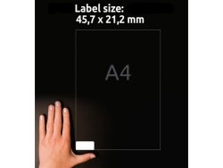 Etikett AVERY avtagb 45,7x21,2 1200/FP