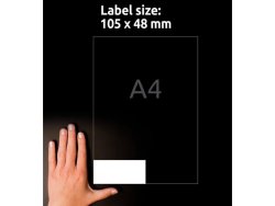 Etikett AVERY 105x48mm 1200st/fp
