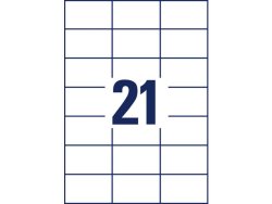 Etikett AVERY 70x42,3mm 2100st/fp