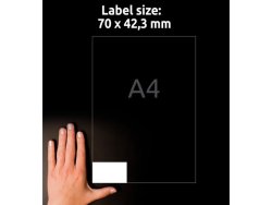 Etikett AVERY 70x42,3mm 2100st/fp