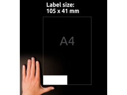 Etikett AVERY 105x41mm 1400st/fp
