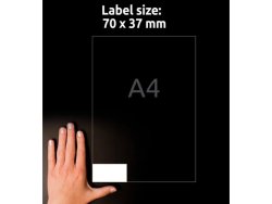 Etikett AVERY 70x37mm 2400st/fp