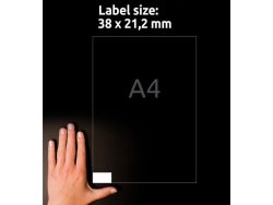 Etikett AVERY 38x21,2mm 6500st/fp