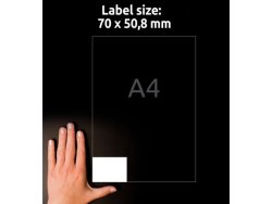 Etikett AVERY 70x50,8mm 1500st/fp