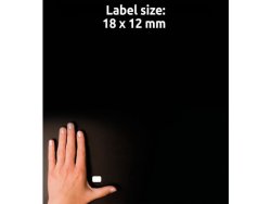 Etikett AVERY 18x12mm handskriv 1800st/fp