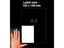 Etikett AVERY 105x148mm 400st/fp