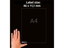 Etikett AVERY 46x11,1mm 2100/fp