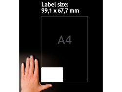 Etikett AVERY99,1x67,7mm UG 800st/fp