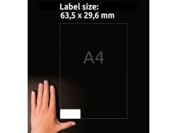 Etikett AVERY avtagb 63,5x29,6 675/FP