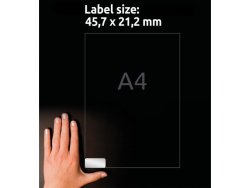 Etikett AVERY 45,7x21,2mm silver 960st/fp