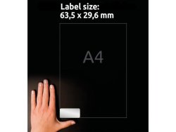Etikett AVERY 63,5x29,6mm silver 540st/fp