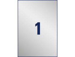 Etikett starka 210x297mm silver 20/fp