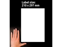 Etikett AVERY 210x297mm 100% tervunnen 100st/fp