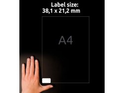 Etikett AVERY 38,1x21,2mm QP 1625st/fp